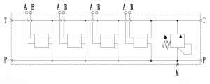 ПЛИТА.JYT-NG10-4RV CETOP 5 NG10 300bar 4 секц.