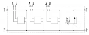 ПЛИТА.JYT-NG6-3RV CETOP 3 NG6 300bar 3 секц.