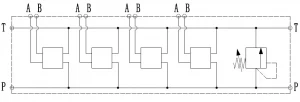 ПЛИТА.JYT-NG6-4RV CETOP 3 NG6 300bar 4 секц.