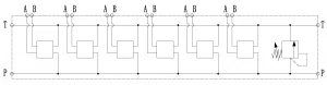 ПЛИТА.JYT-NG6-6RV CETOP 3 NG6 300bar 6 секц.