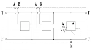 ПЛИТА.JYT-NG10-2RV CETOP 5 NG10 300bar 2 секц.